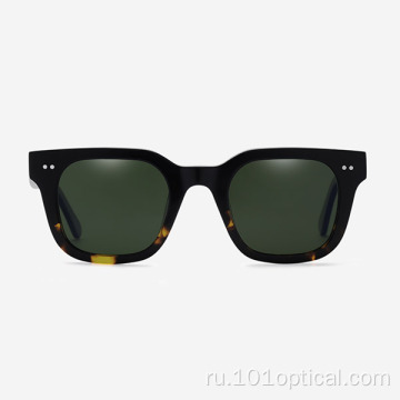 Женские и мужские солнцезащитные очки из ацетата в D-образной оправе
